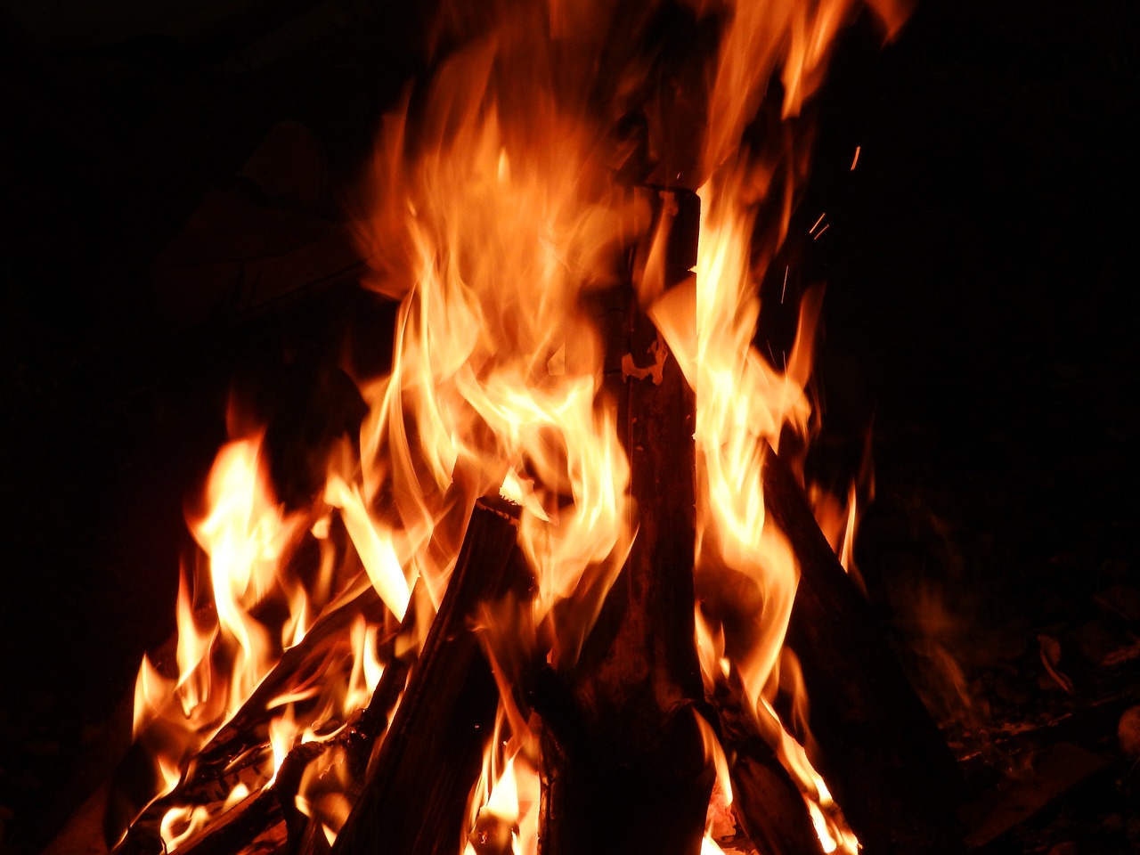 fireplace fire flame free photo
