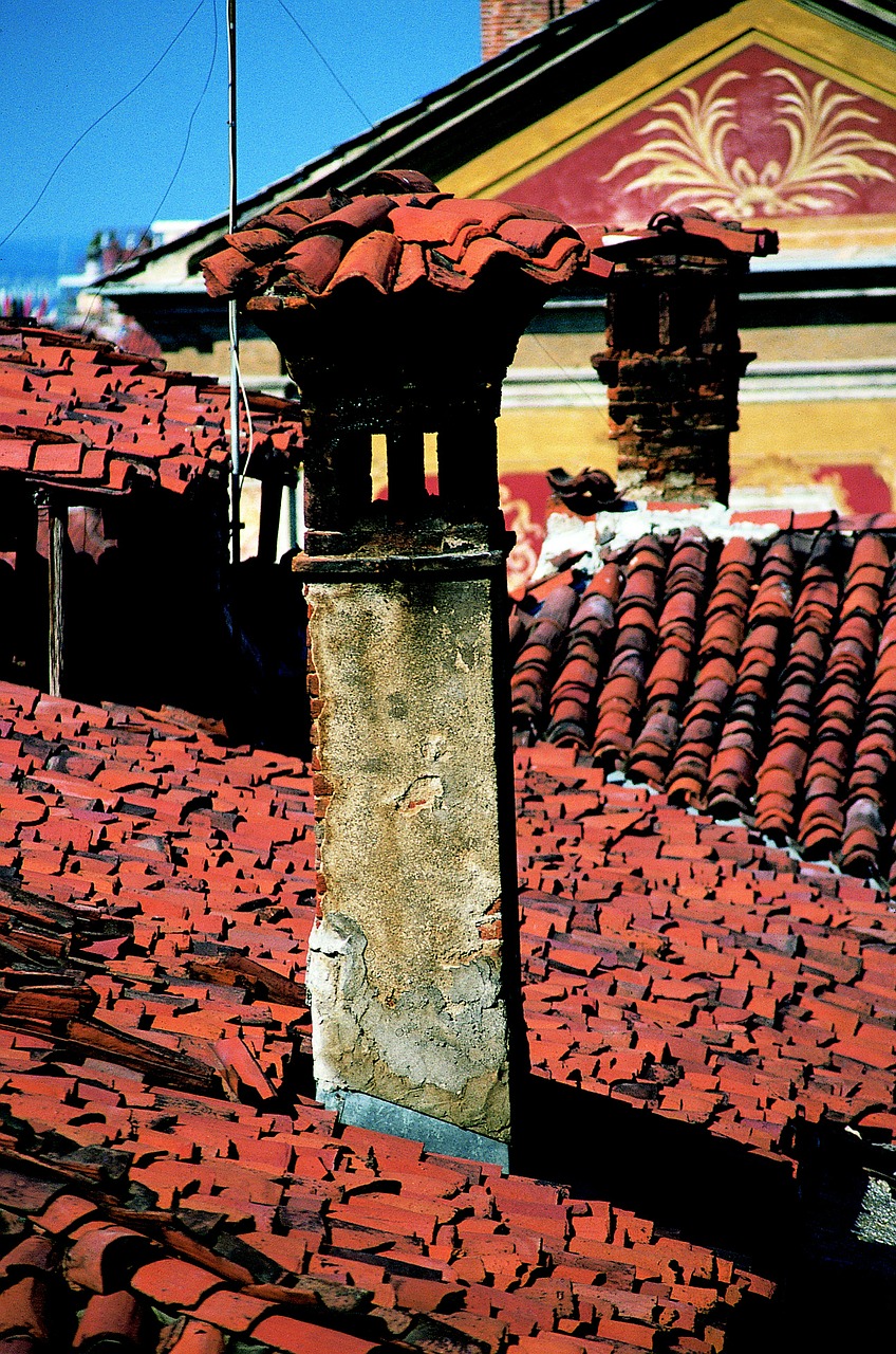 fireplaces roof roofs free photo