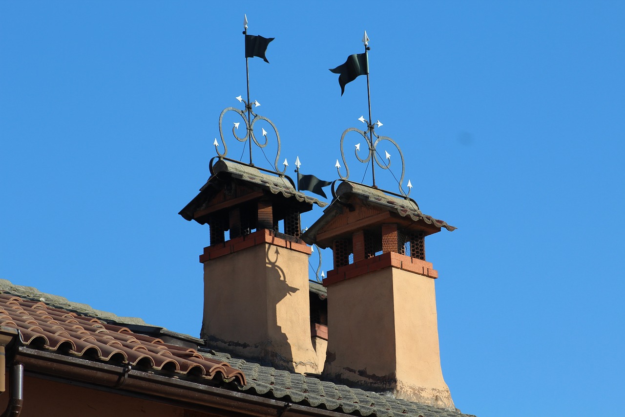 fireplaces chimneys roof free photo