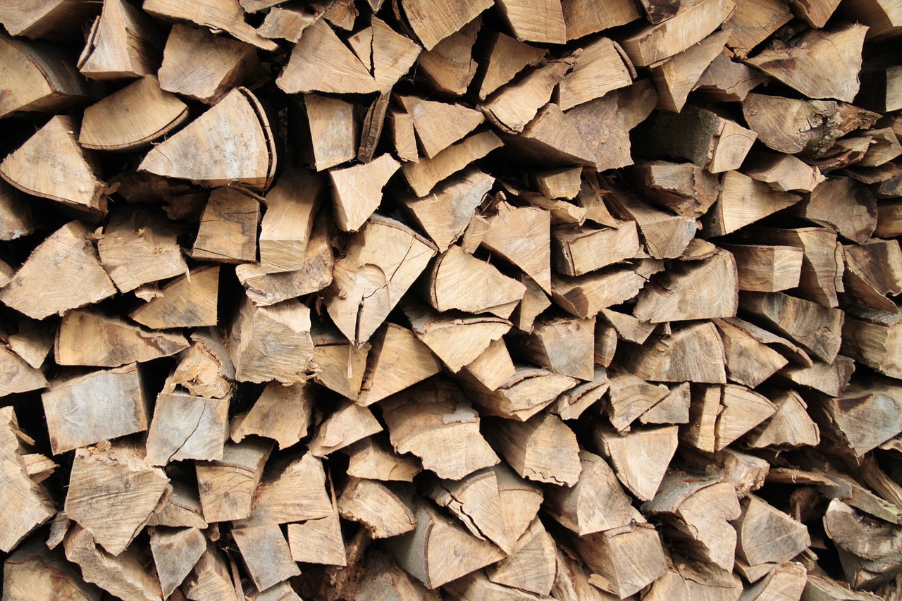 firewood log stack free photo