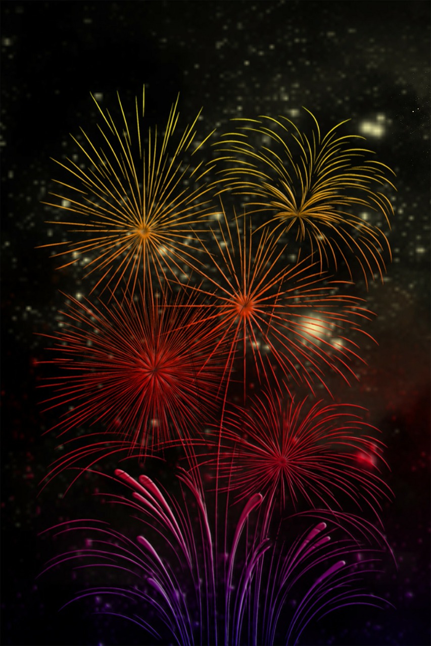 firework artwork digital art free photo
