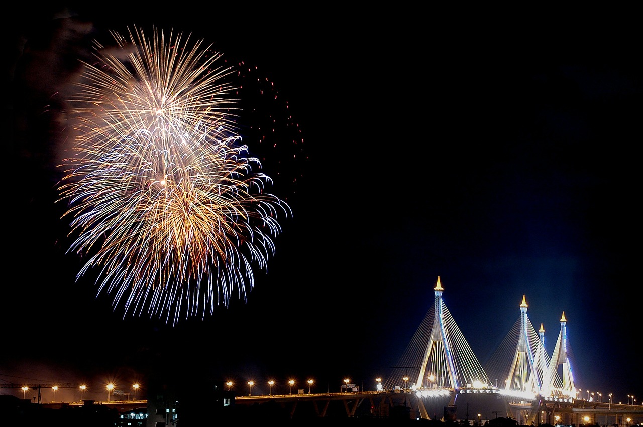 firework festival bangkok free photo