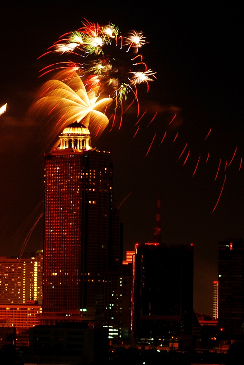 firework festival bangkok free photo