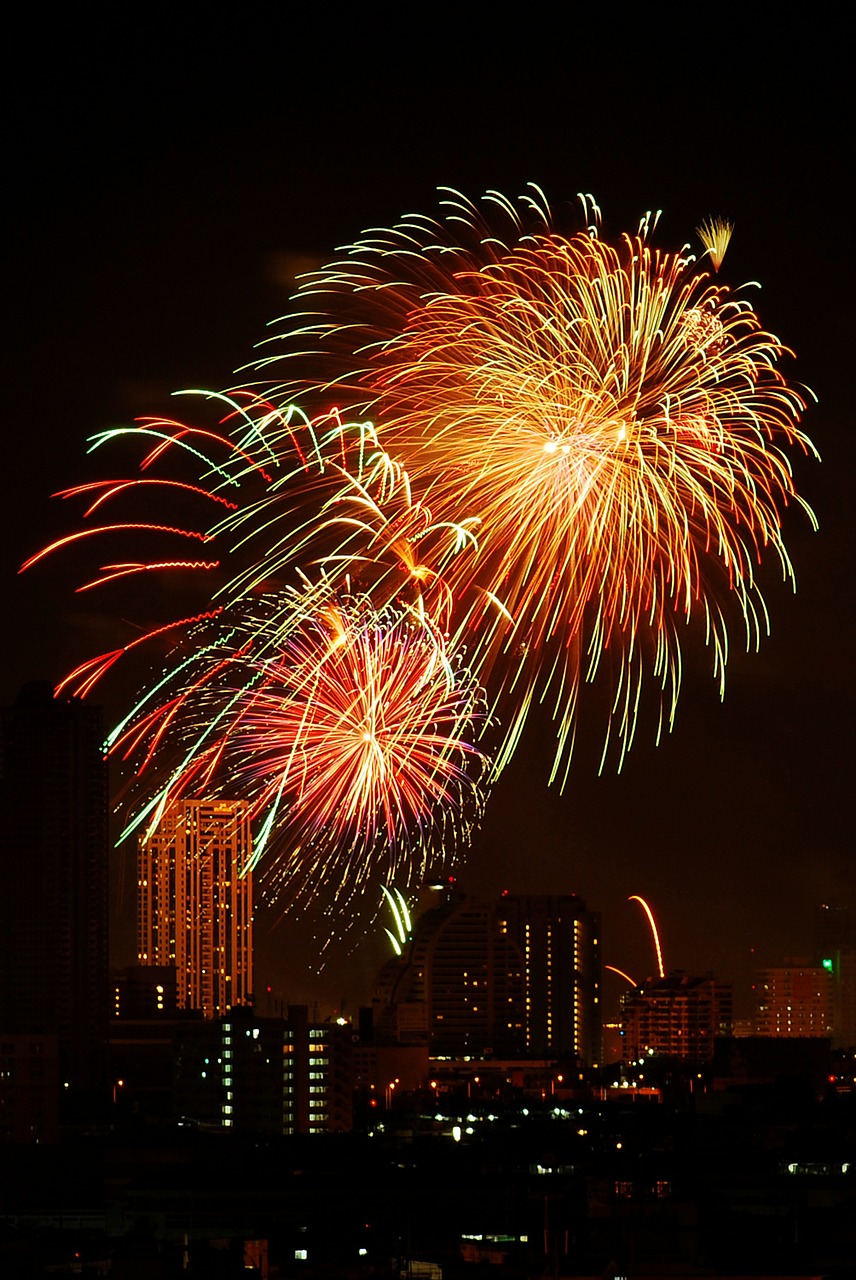 firework festival bangkok free photo