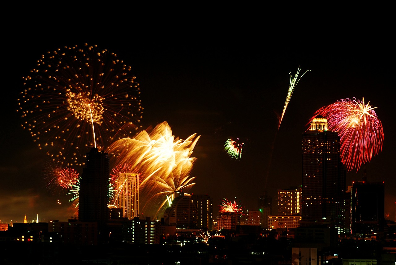 firework festival bangkok free photo