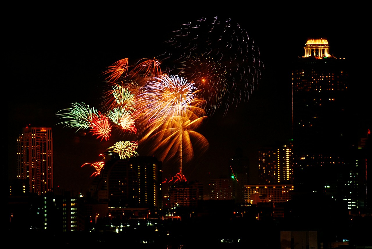 firework festival bangkok free photo