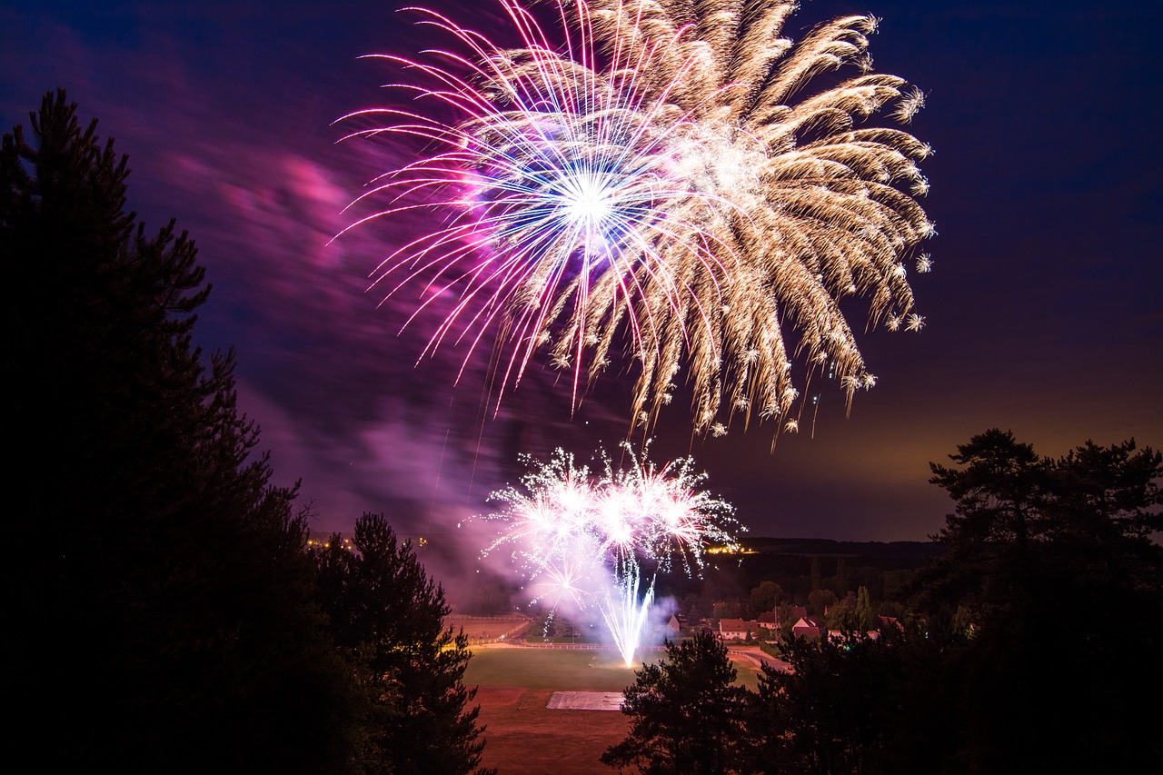 firework blue sky summer free photo