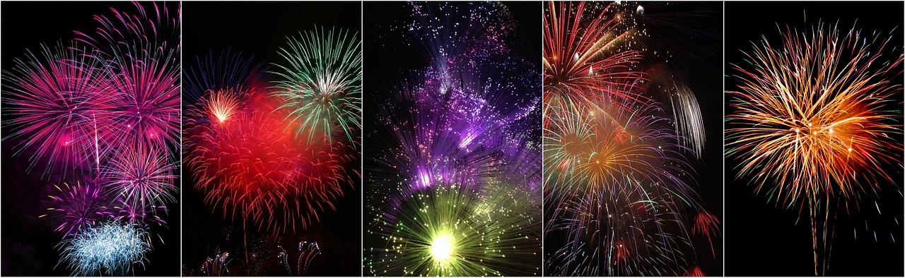 firework collage collage fireworks free photo