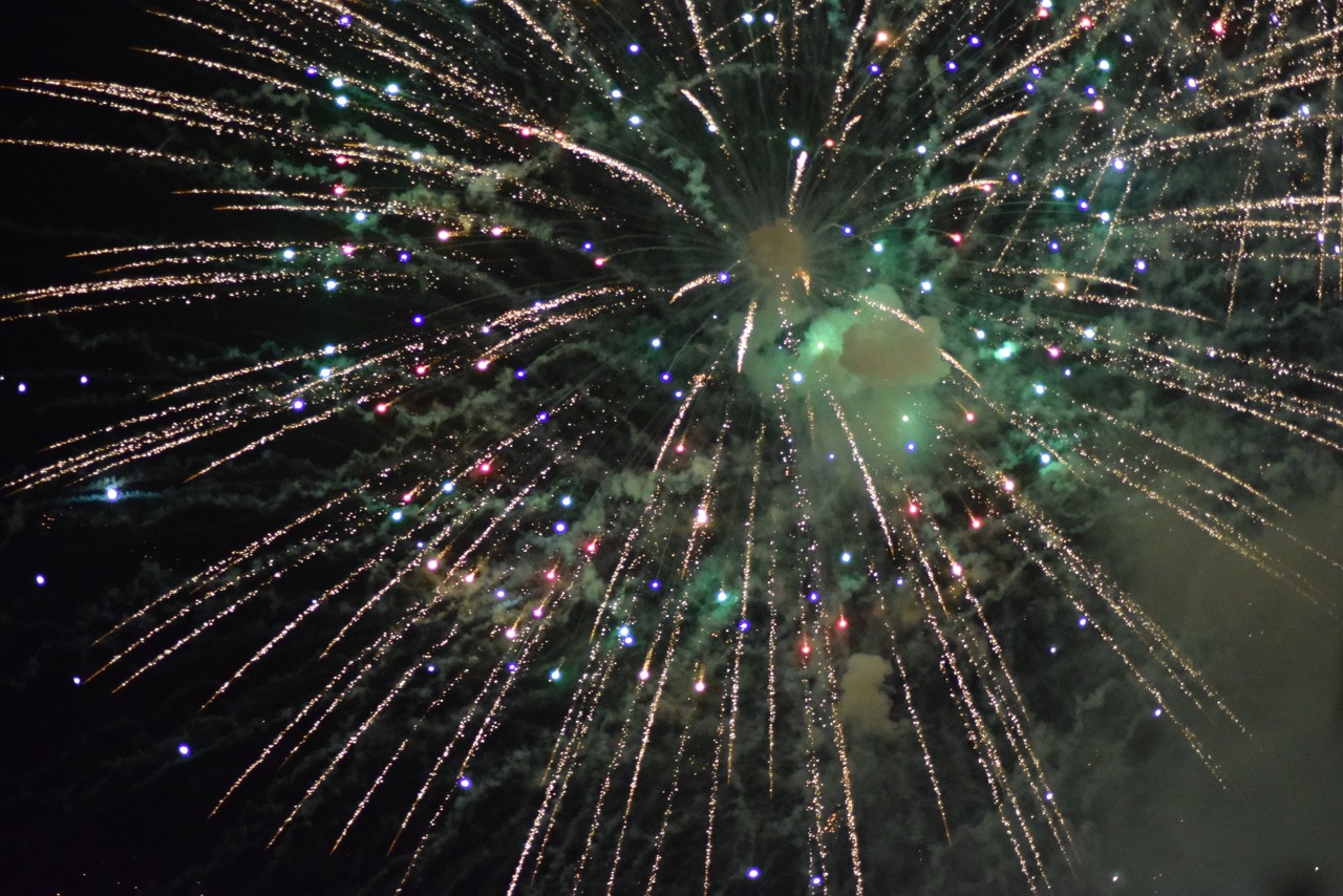 fireworks sky night free photo