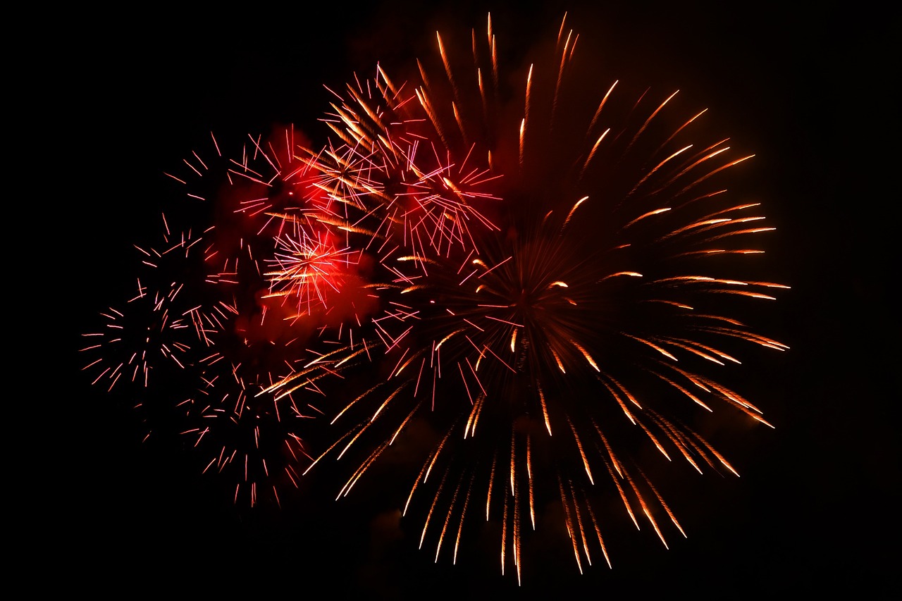 fireworks celebrate new year's eve free photo