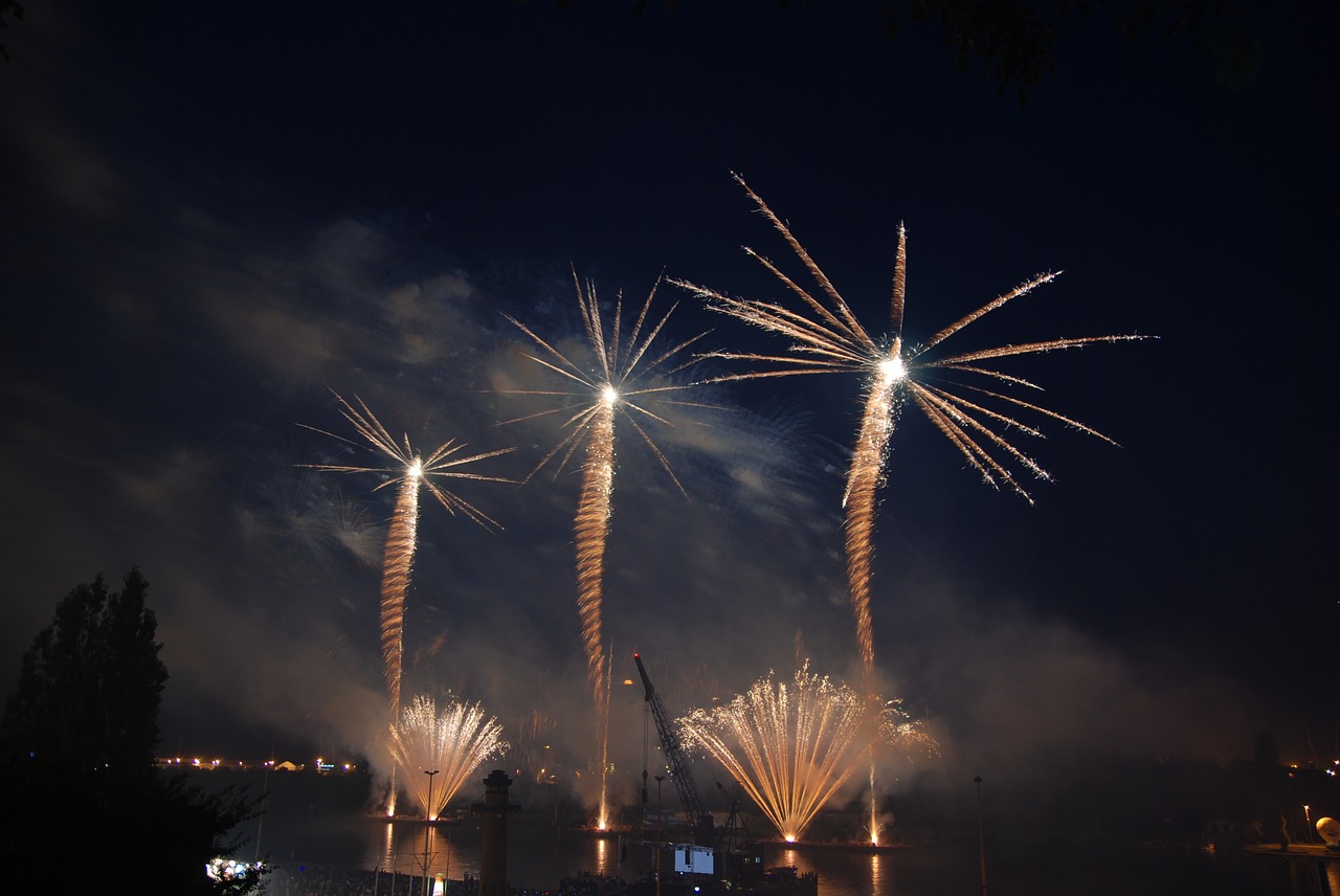 fireworks shows city free photo