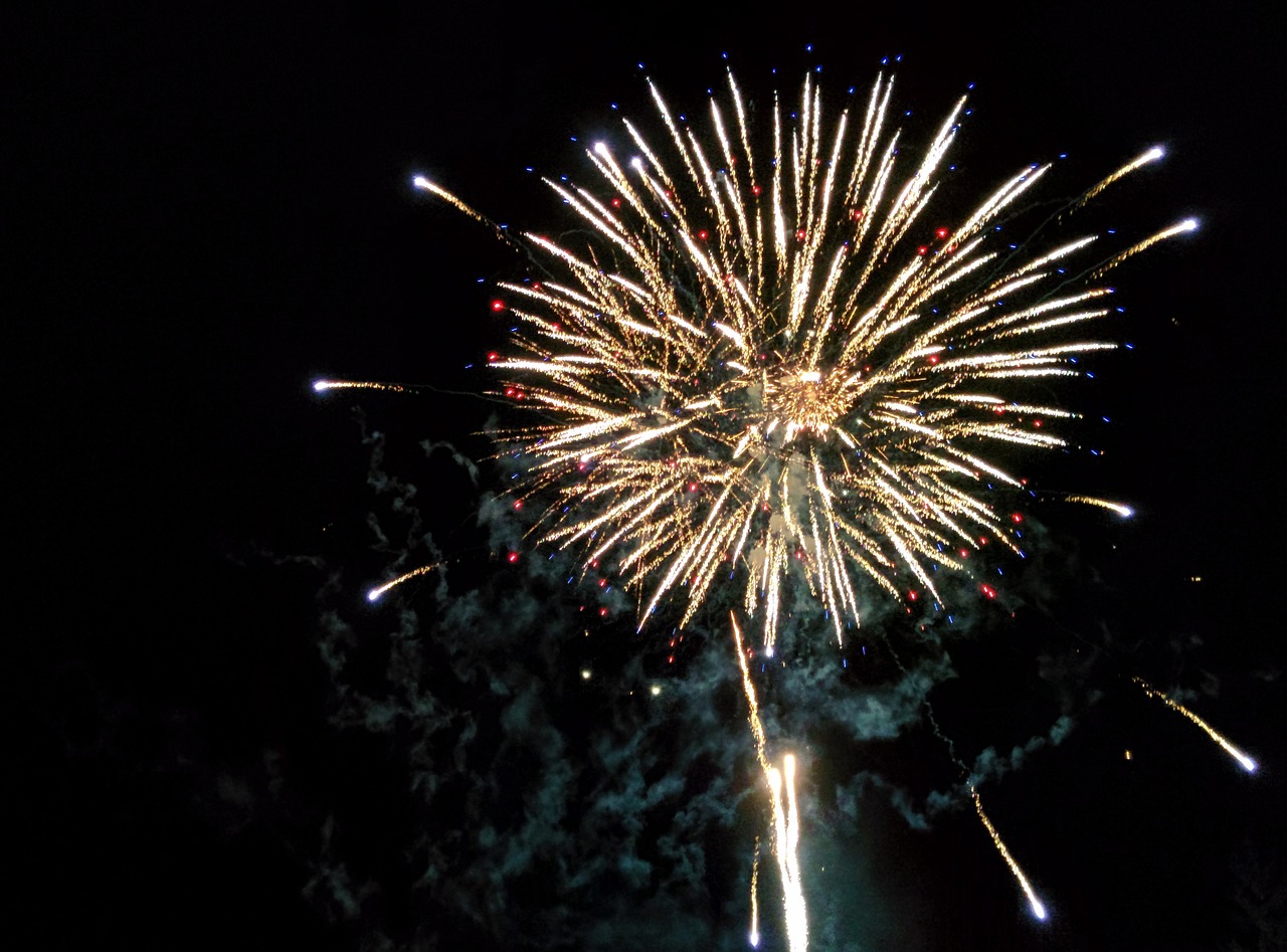 fireworks color new year's eve free photo