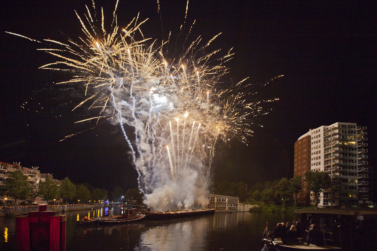 fireworks groningen netherlands free photo
