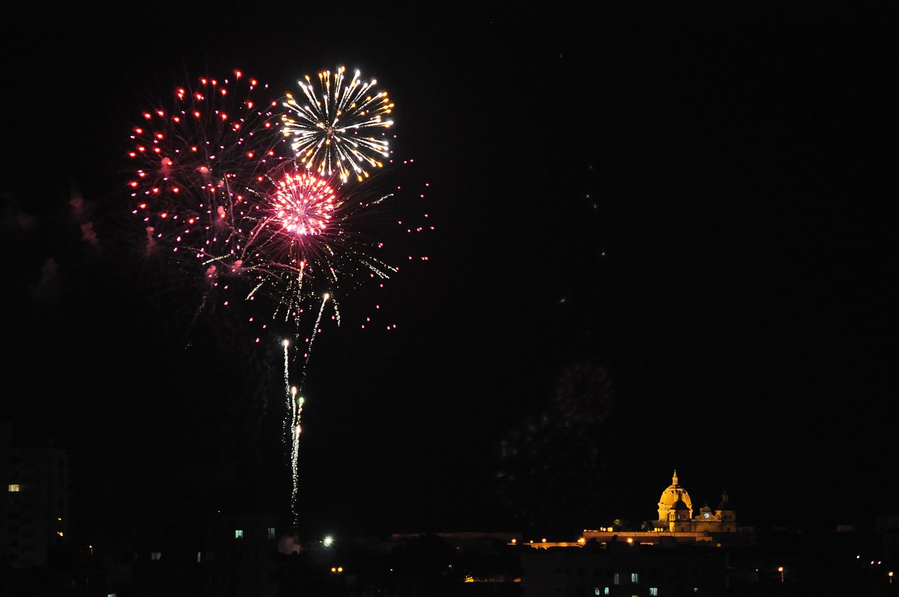 fireworks night new year free photo