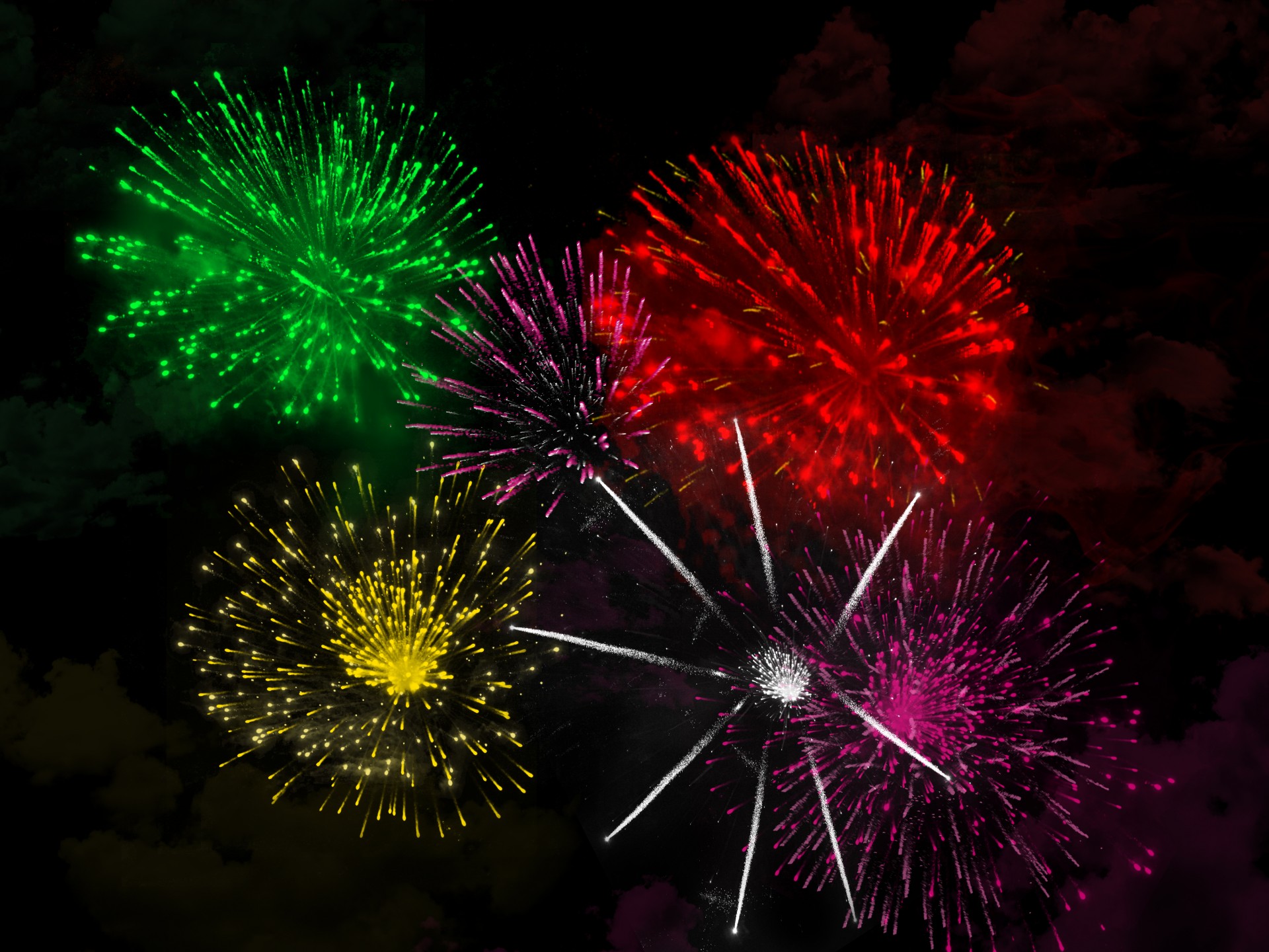 fireworks display lights free photo