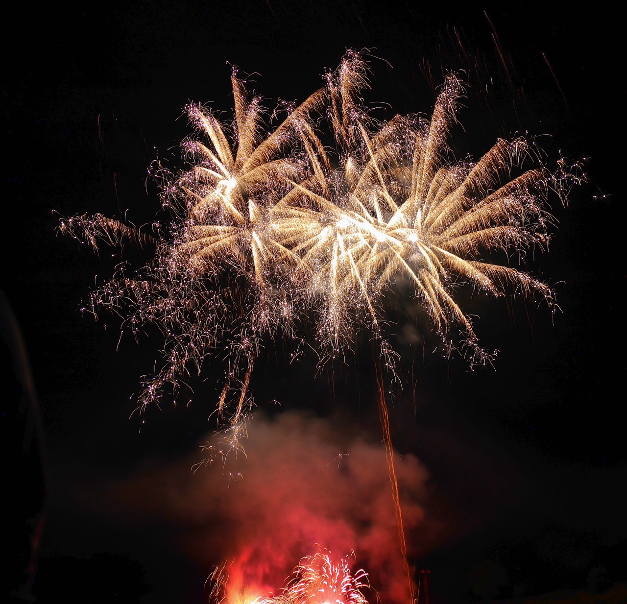 fireworks high city bavaria free photo