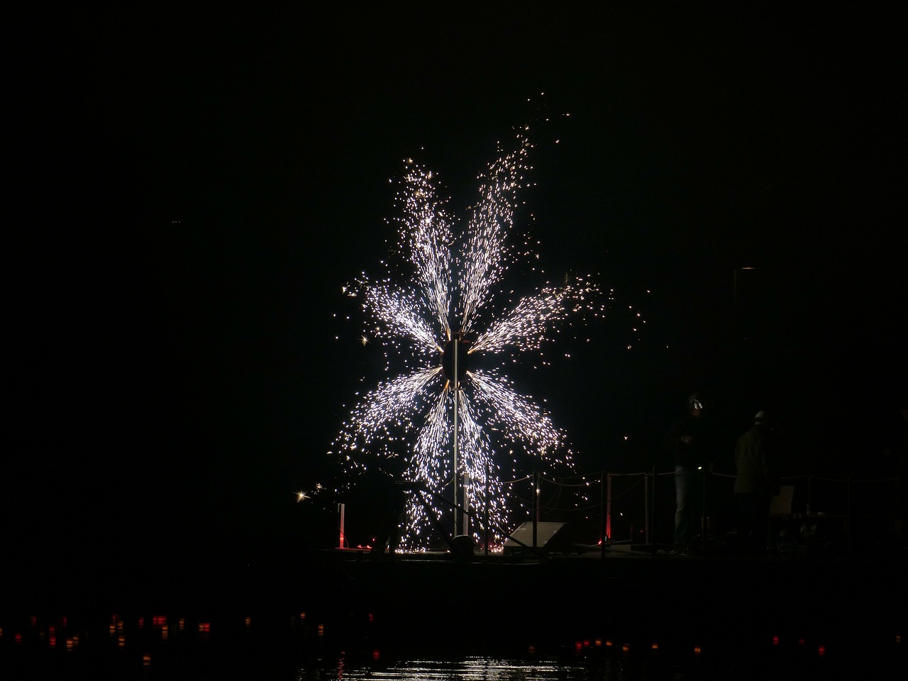 fireworks wheel of fire pyrotechnics free photo