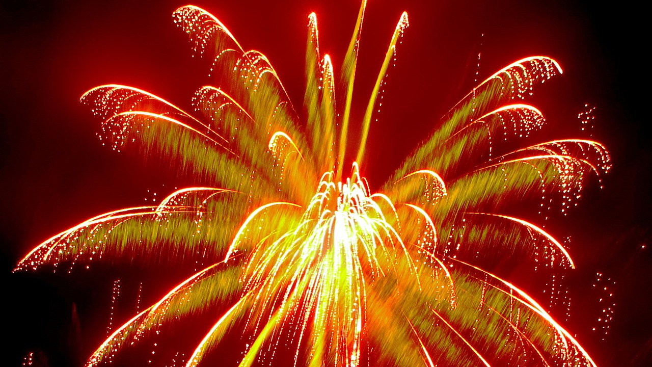 fireworks light colors free photo