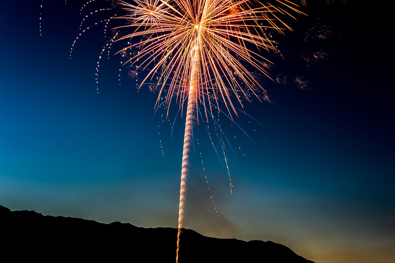 fireworks lights new year free photo