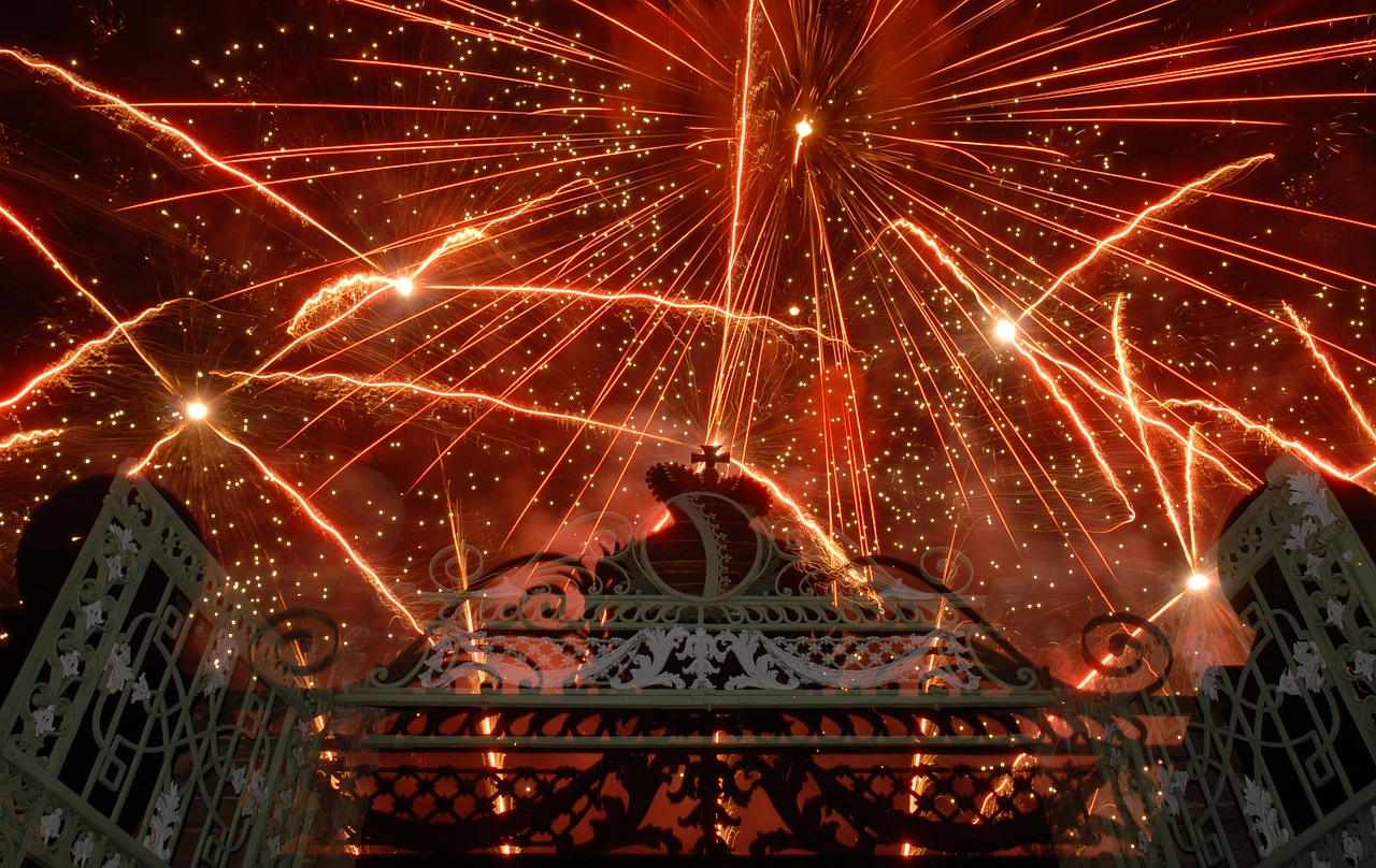 fireworks gotha orangery free photo