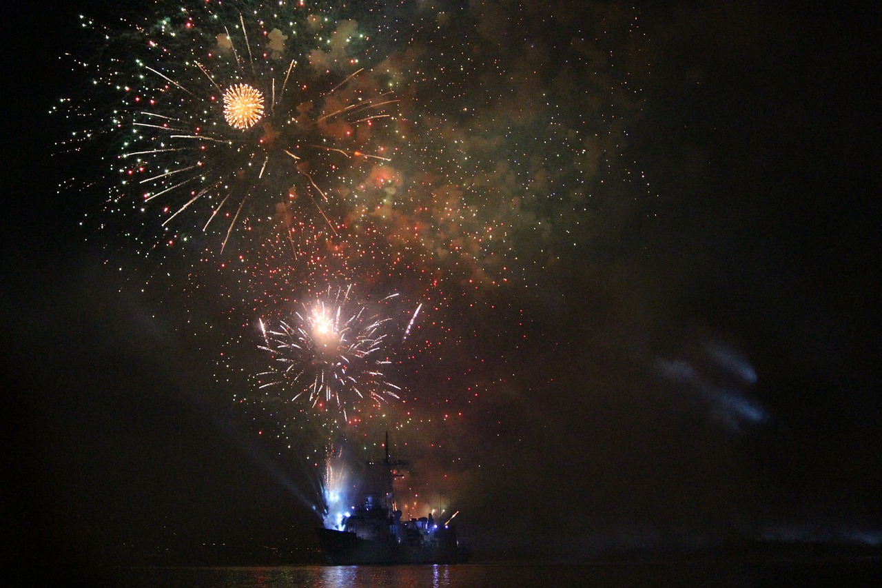 fireworks navy harbor free photo