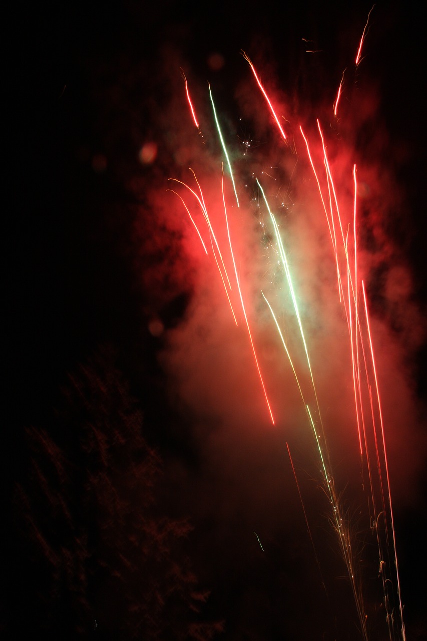 fireworks night burst free photo
