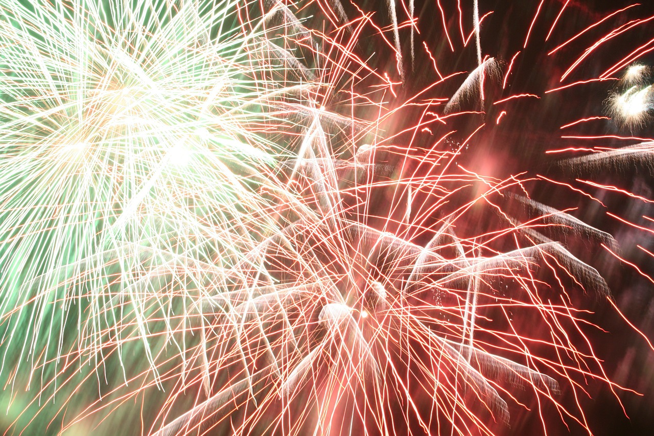 fireworks rockets explosion free photo
