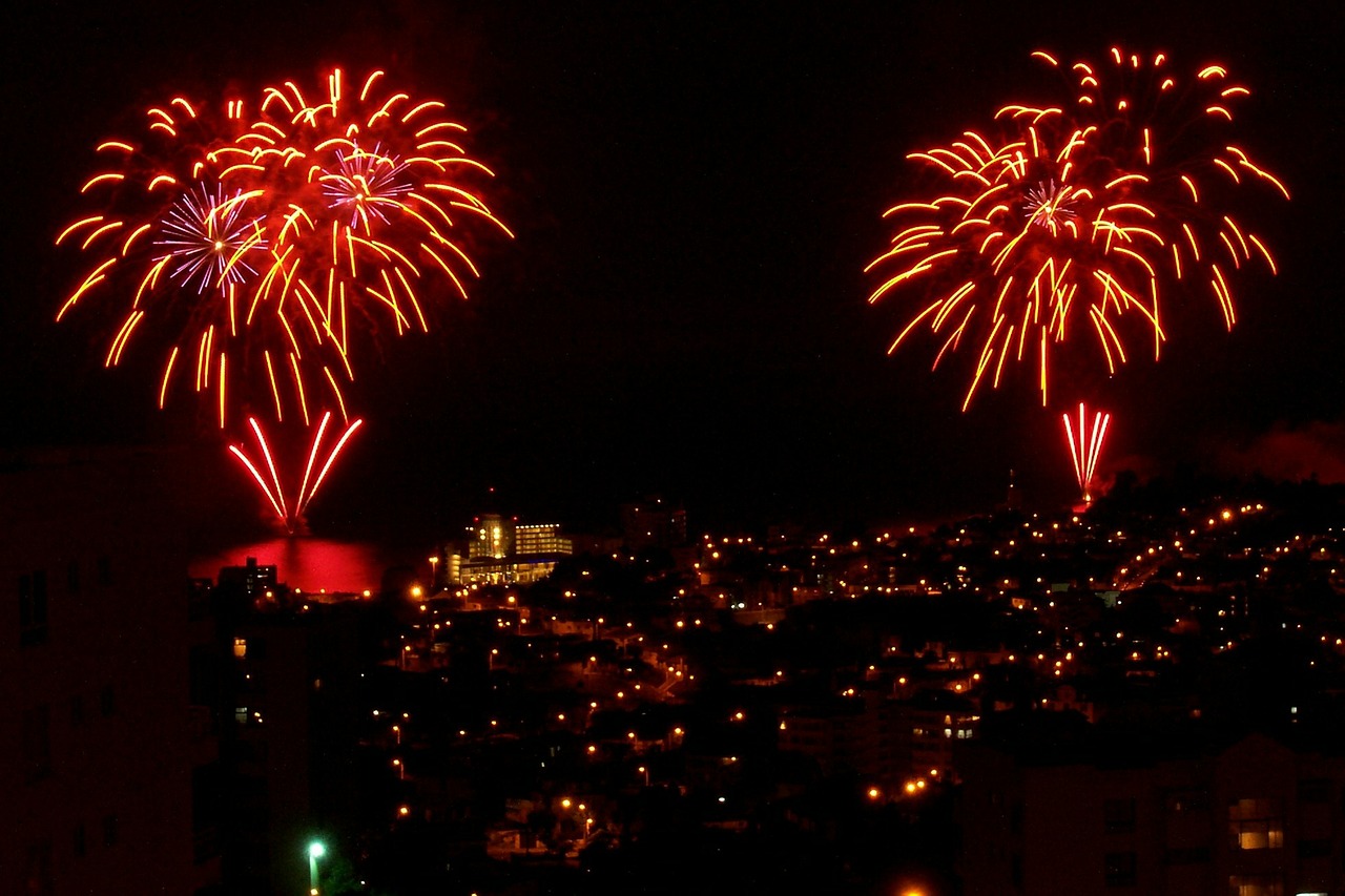 fireworks firecrackers lights free photo