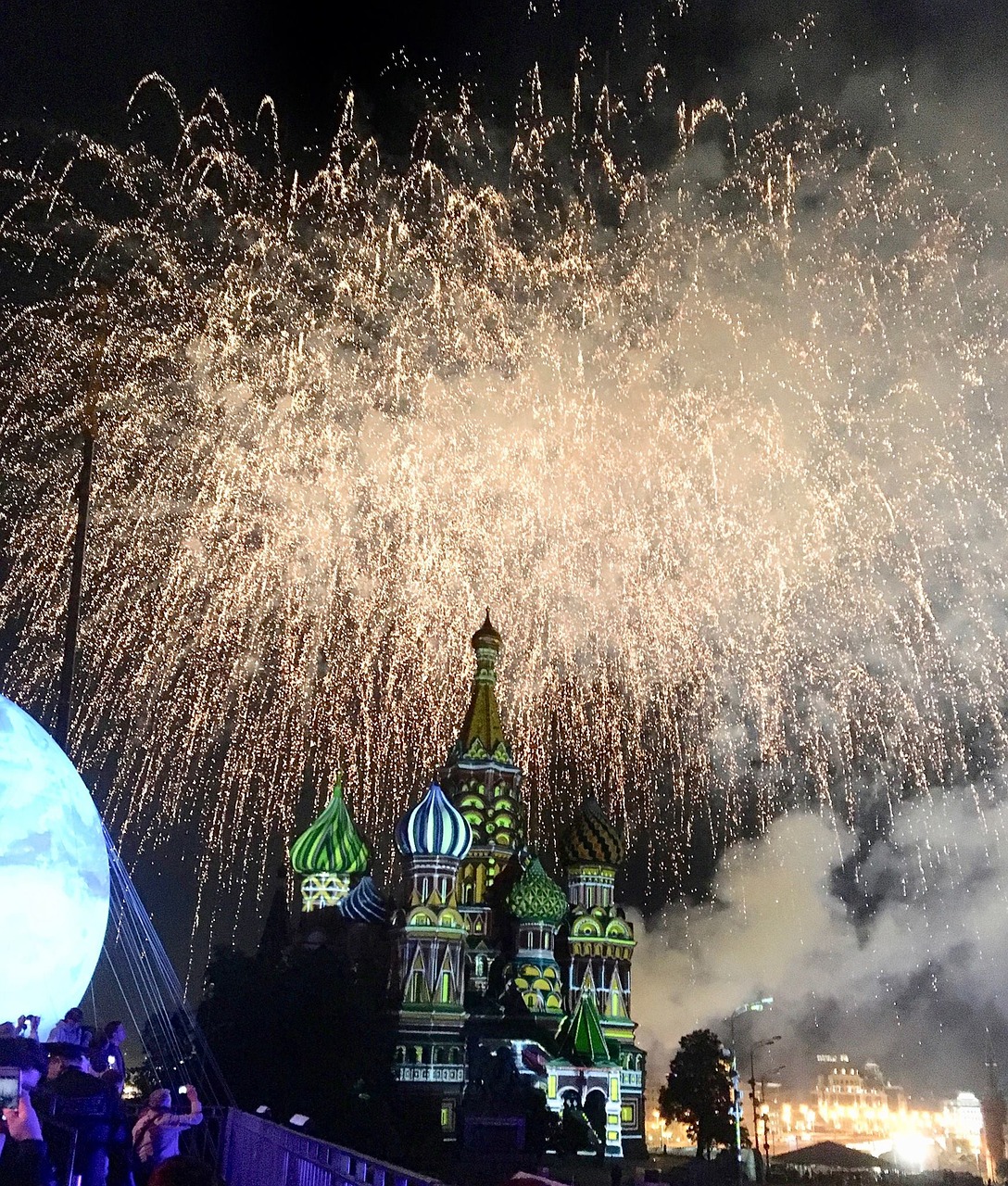 fireworks moscow russia free photo