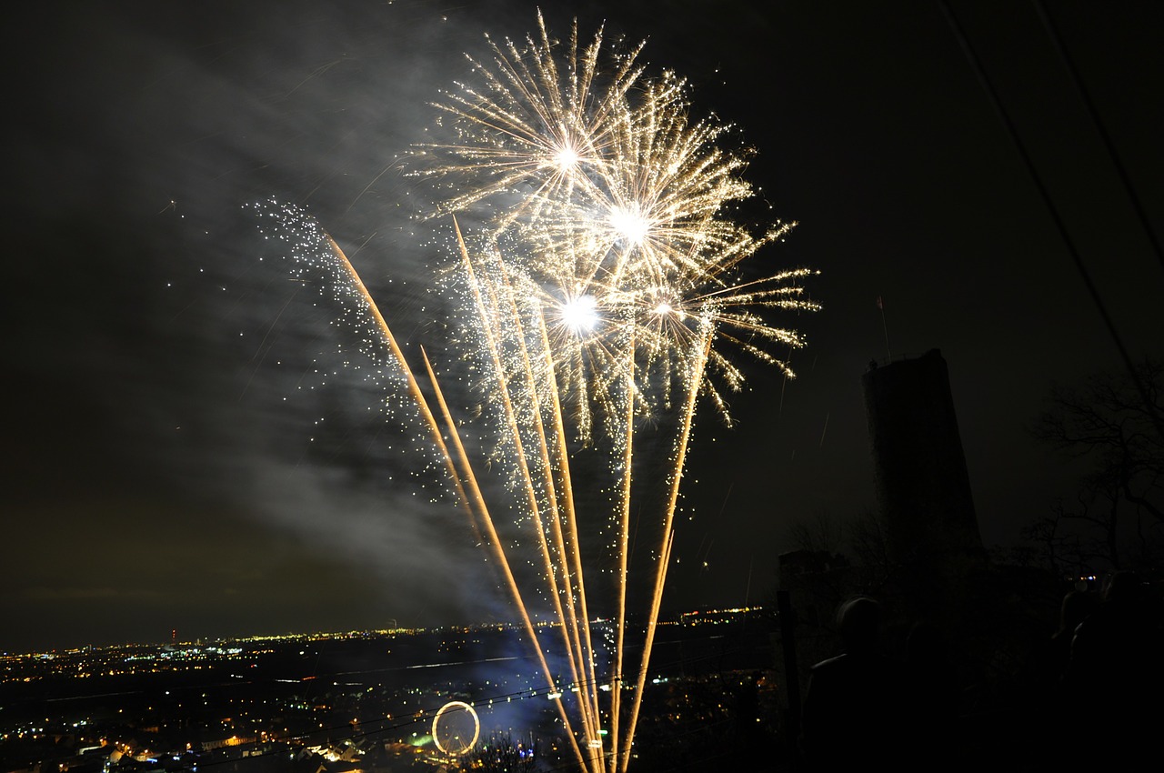 fireworks celebrate sylvester free photo