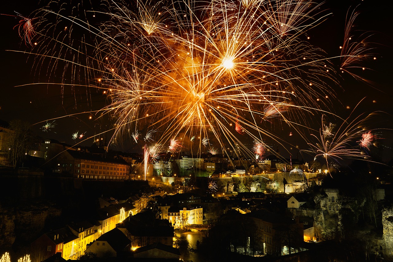 fireworks rocket new year's day free photo