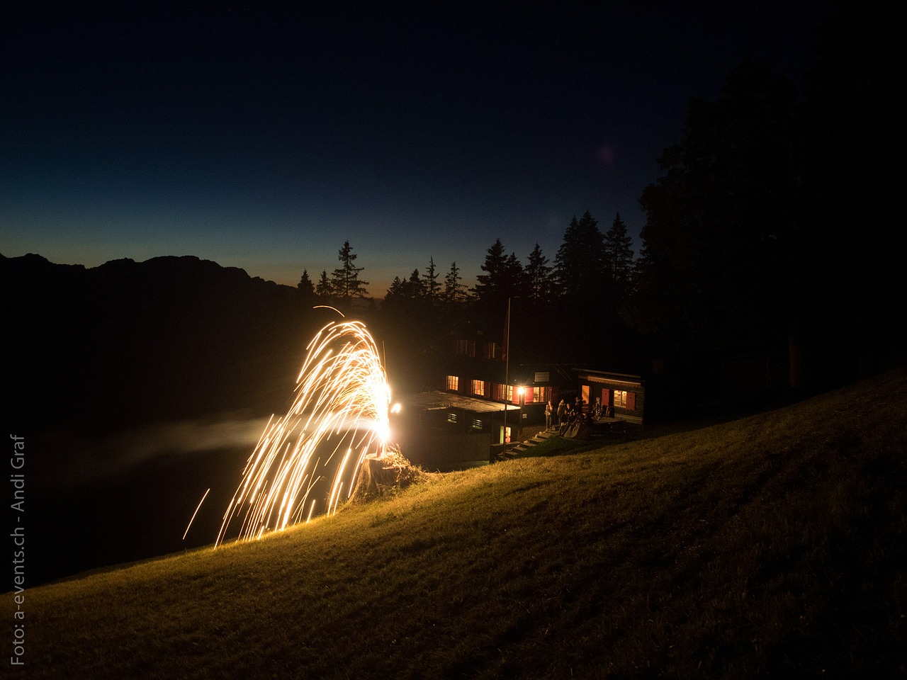 fireworks hut switzerland free photo