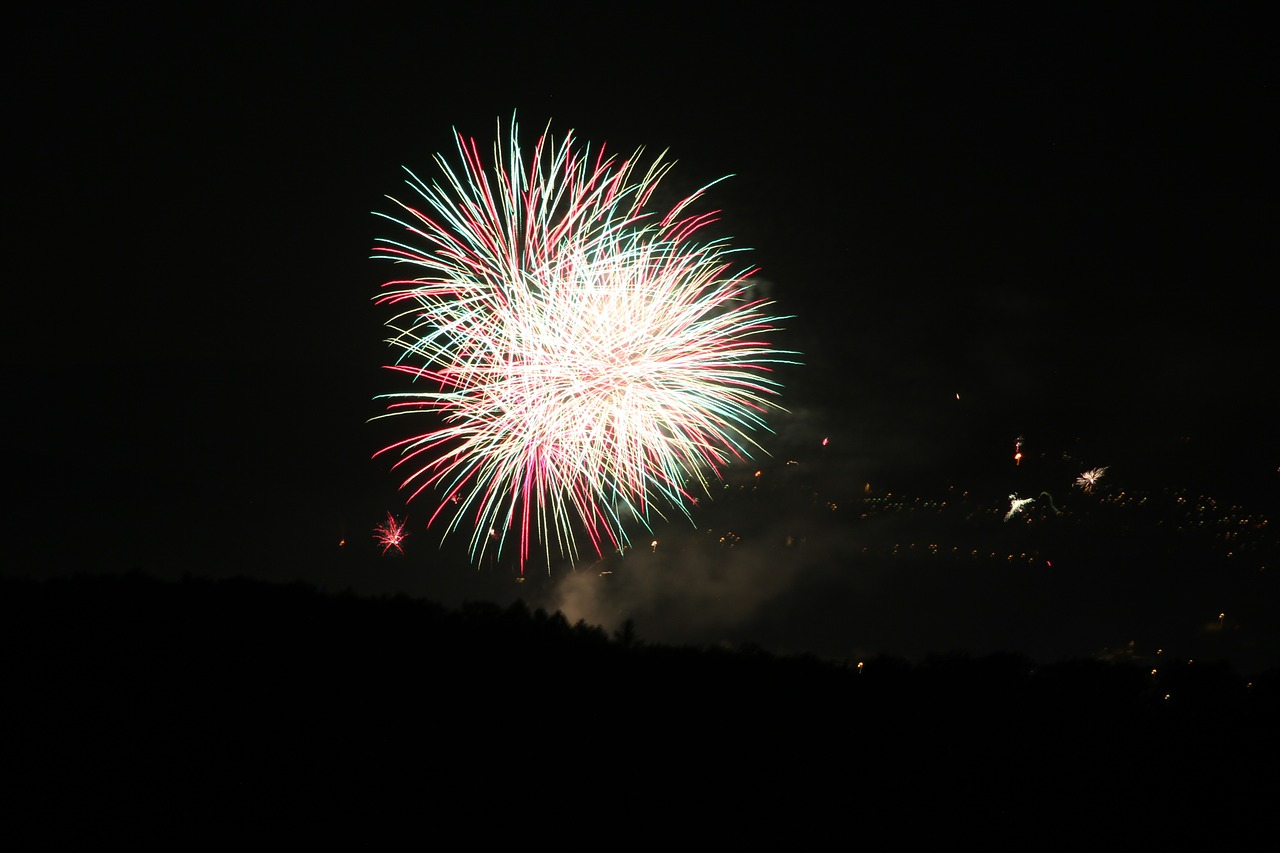 fireworks night light free photo