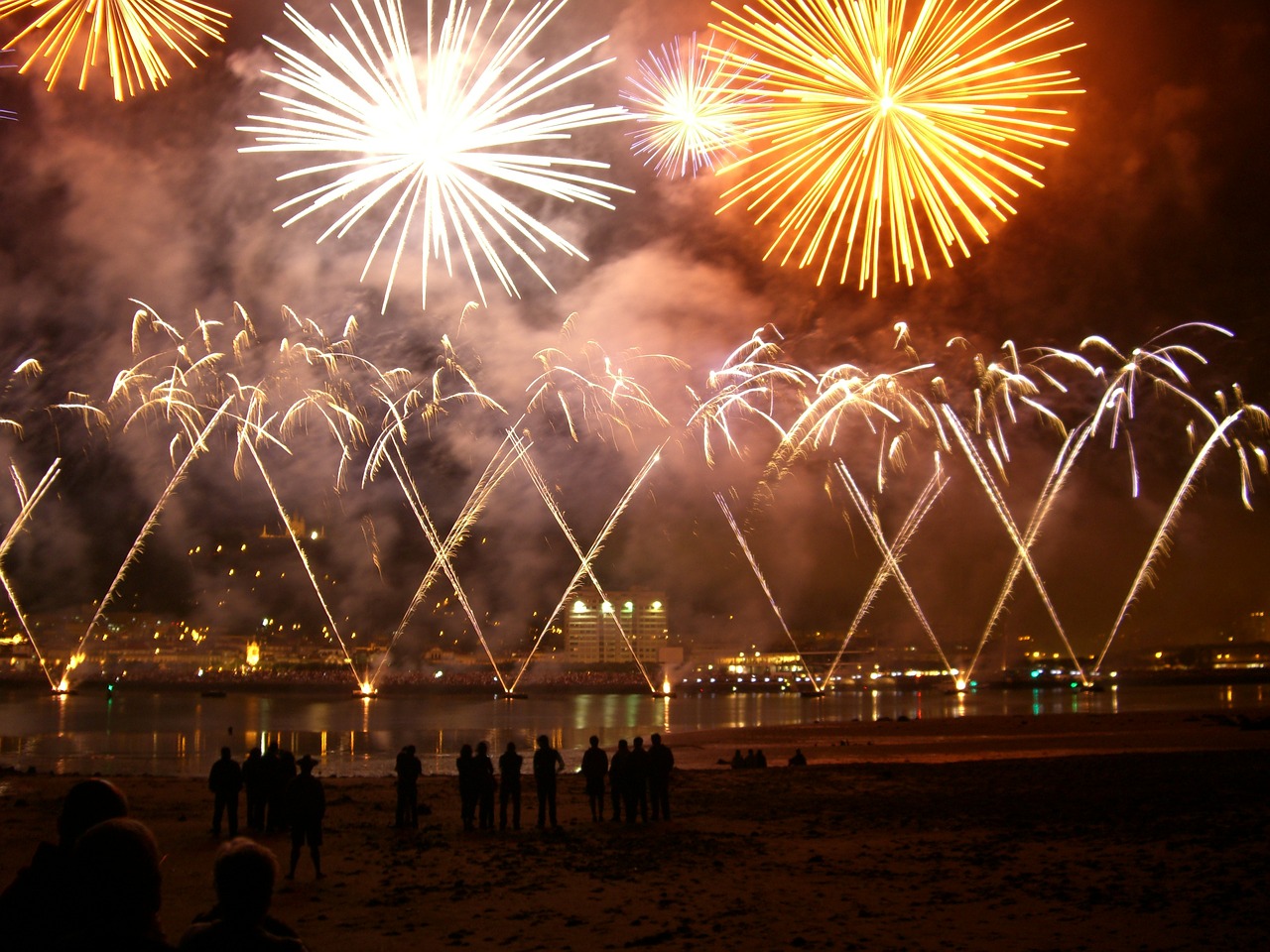 fireworks party viana do castelo free photo