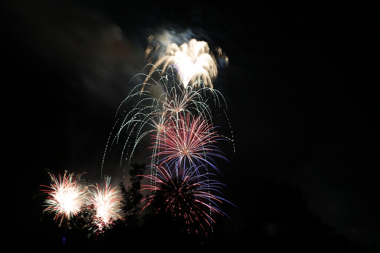 fireworks rocket lights free photo