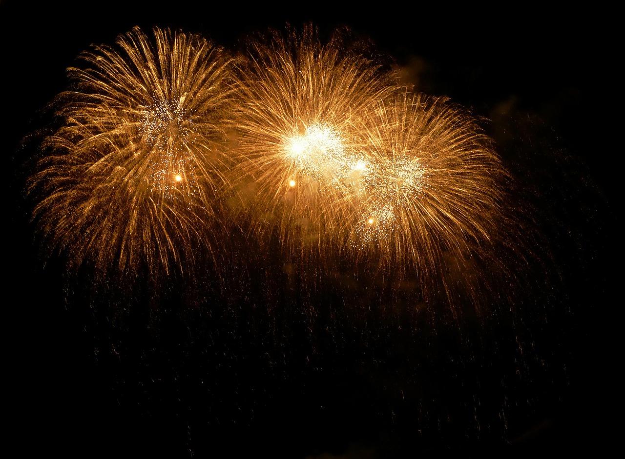 fireworks light night free photo