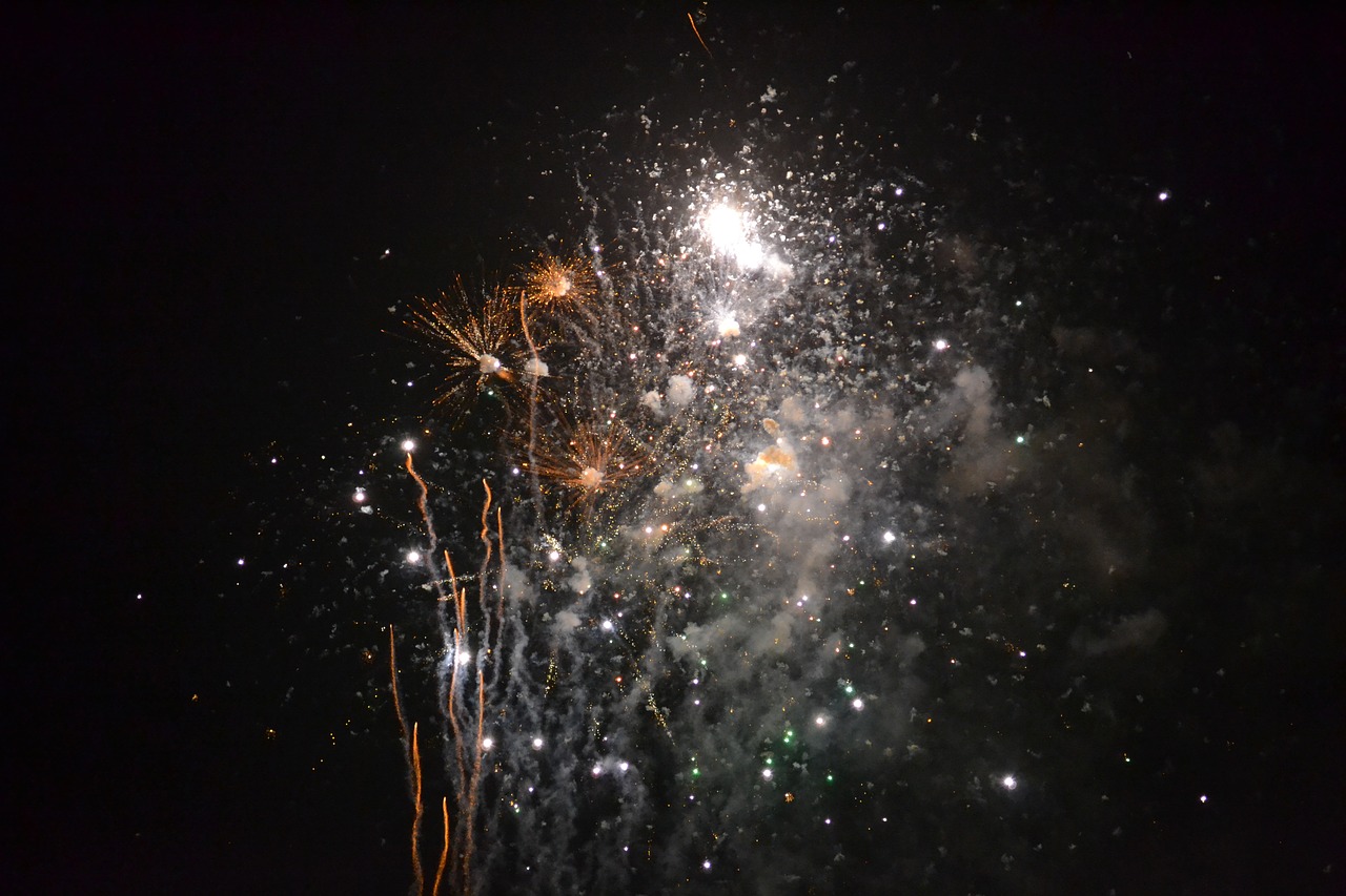 fireworks chinese new year celebration free photo