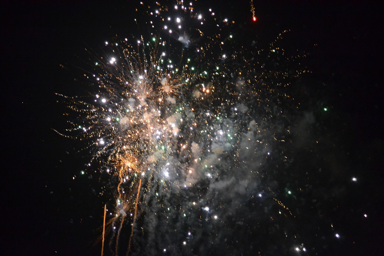 fireworks chinese new year celebration free photo