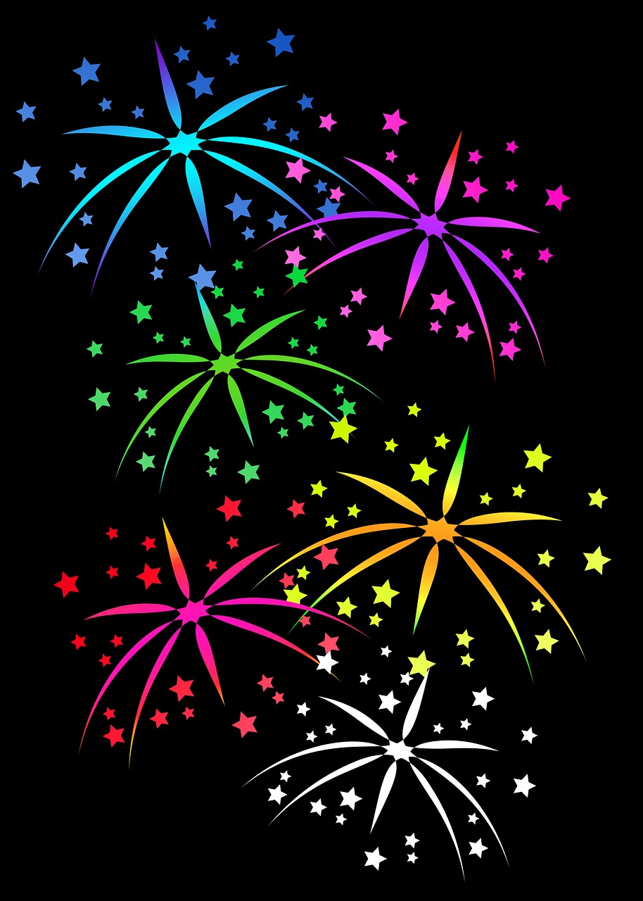 fireworks stars celebration free photo