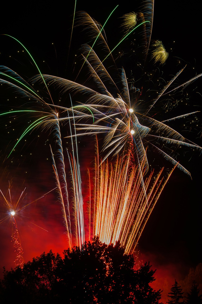 fireworks sky colorful free photo