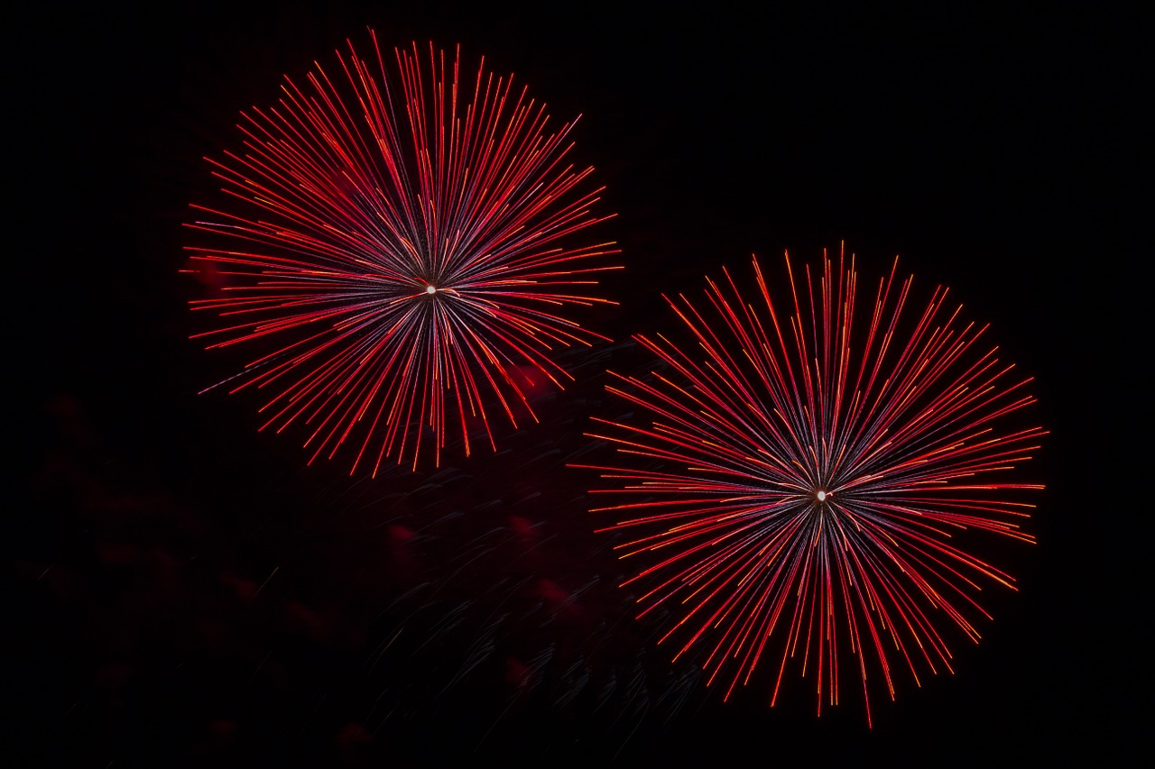 fireworks new year's eve night free photo