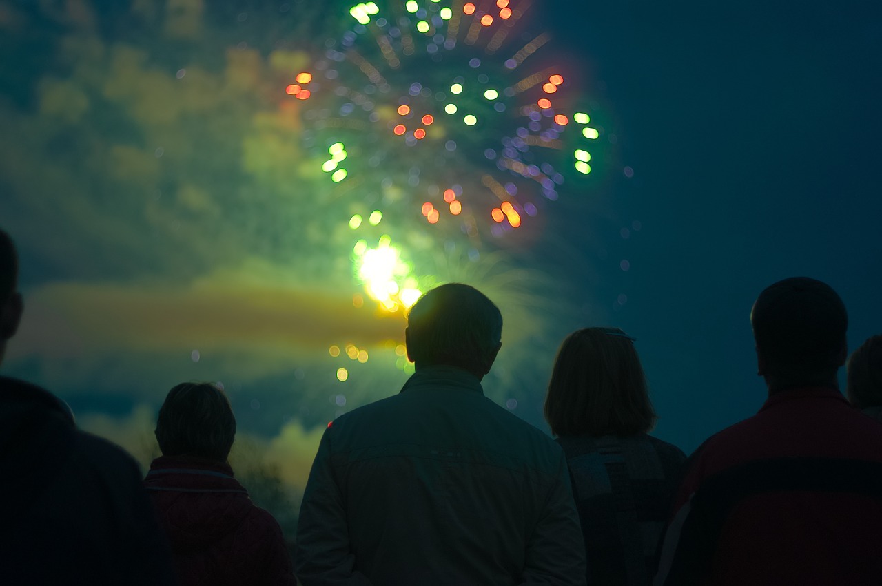 fireworks pyrotechnics crowd free photo