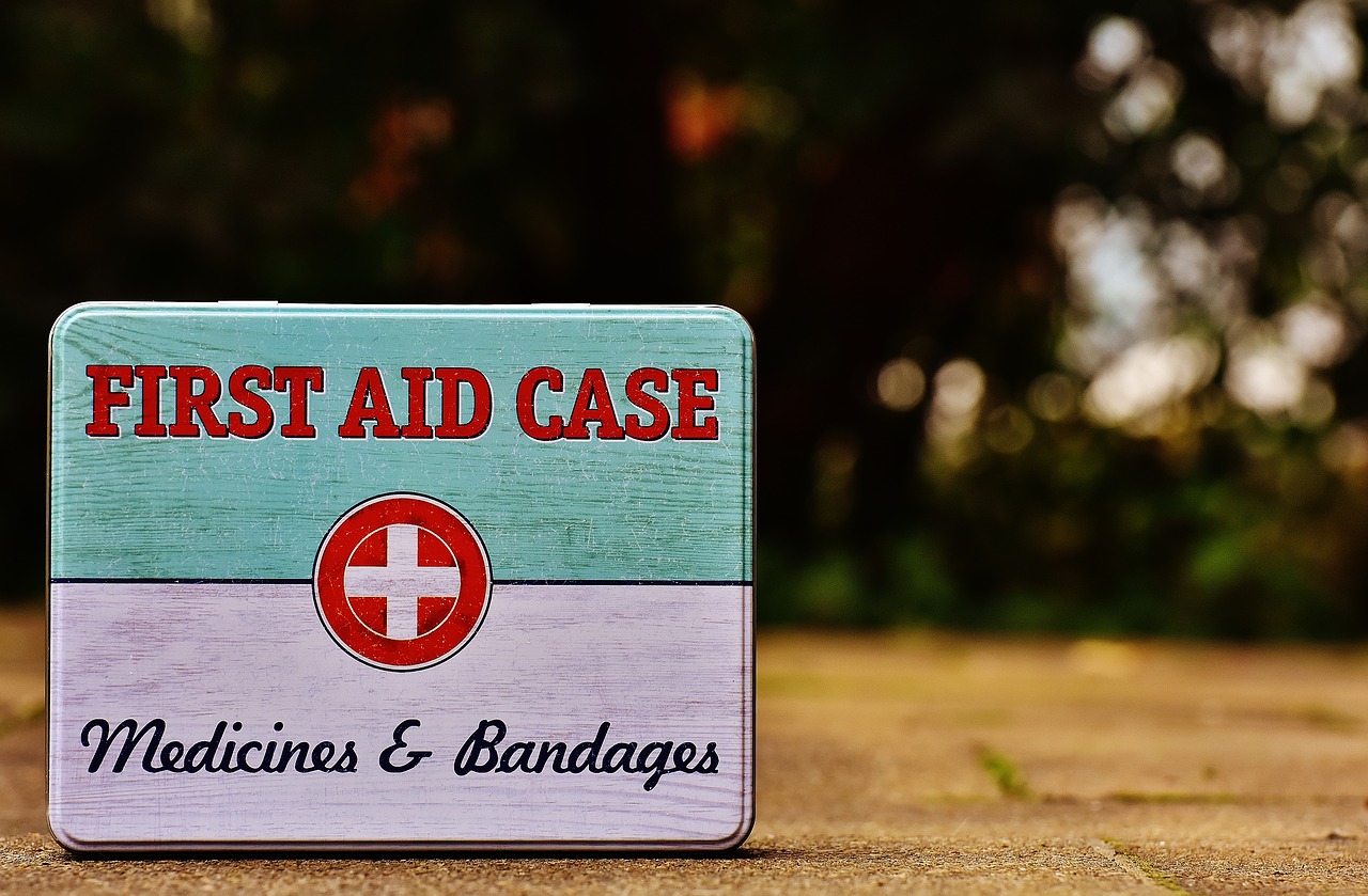 first aid box tin can free photo