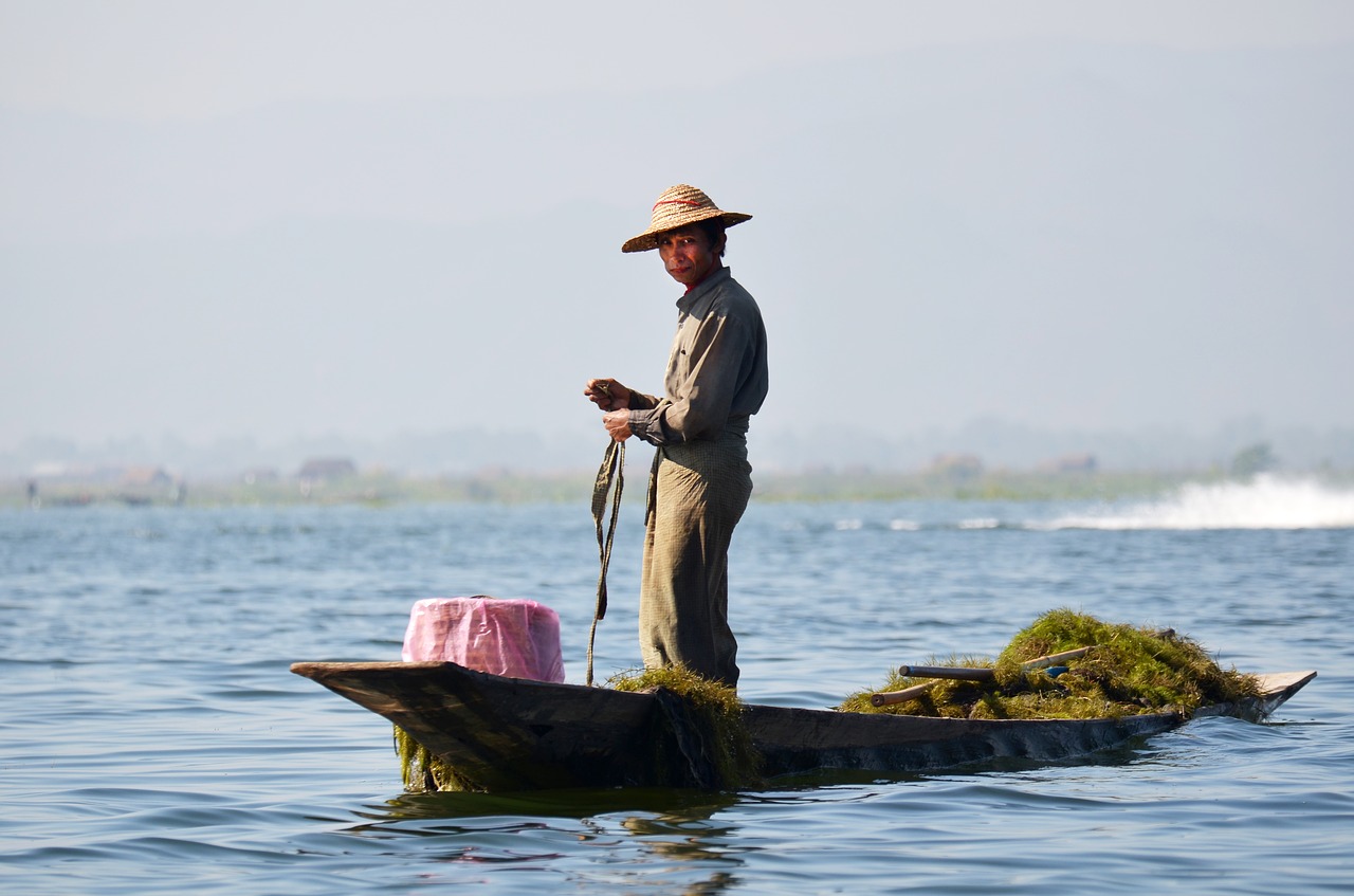 fischer inlesee inle lake free photo