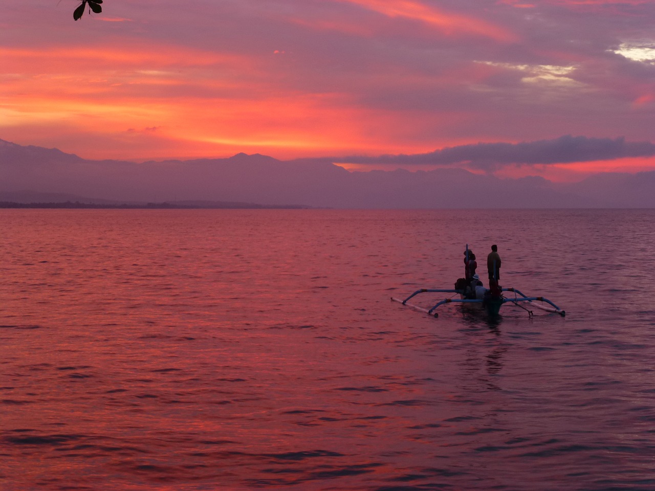 fischer indonesia sunset sea free photo
