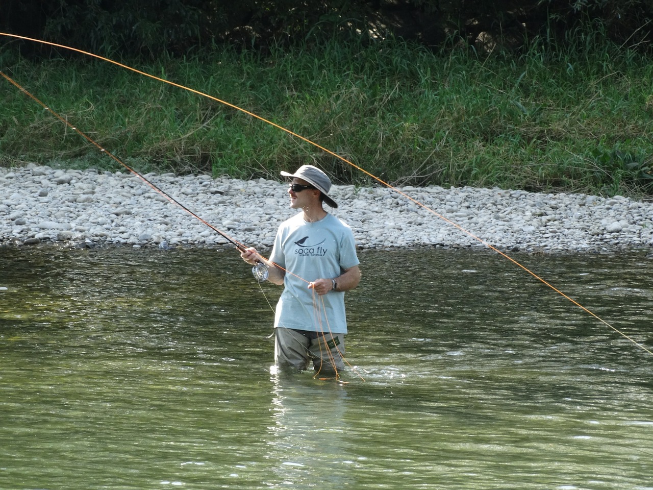 fischer fly fishing water free photo