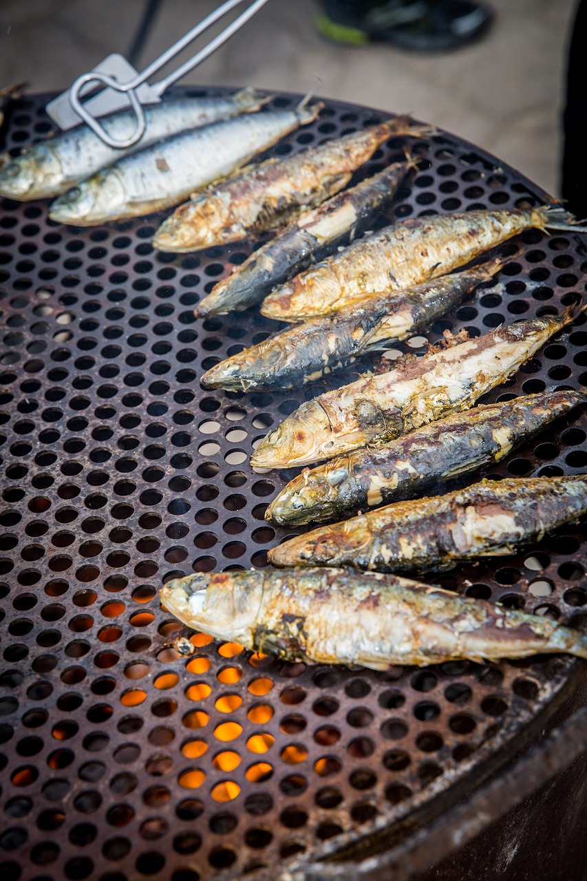 fish grilling cooking free photo