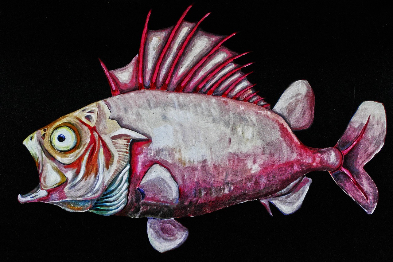 fish painting drawing free photo