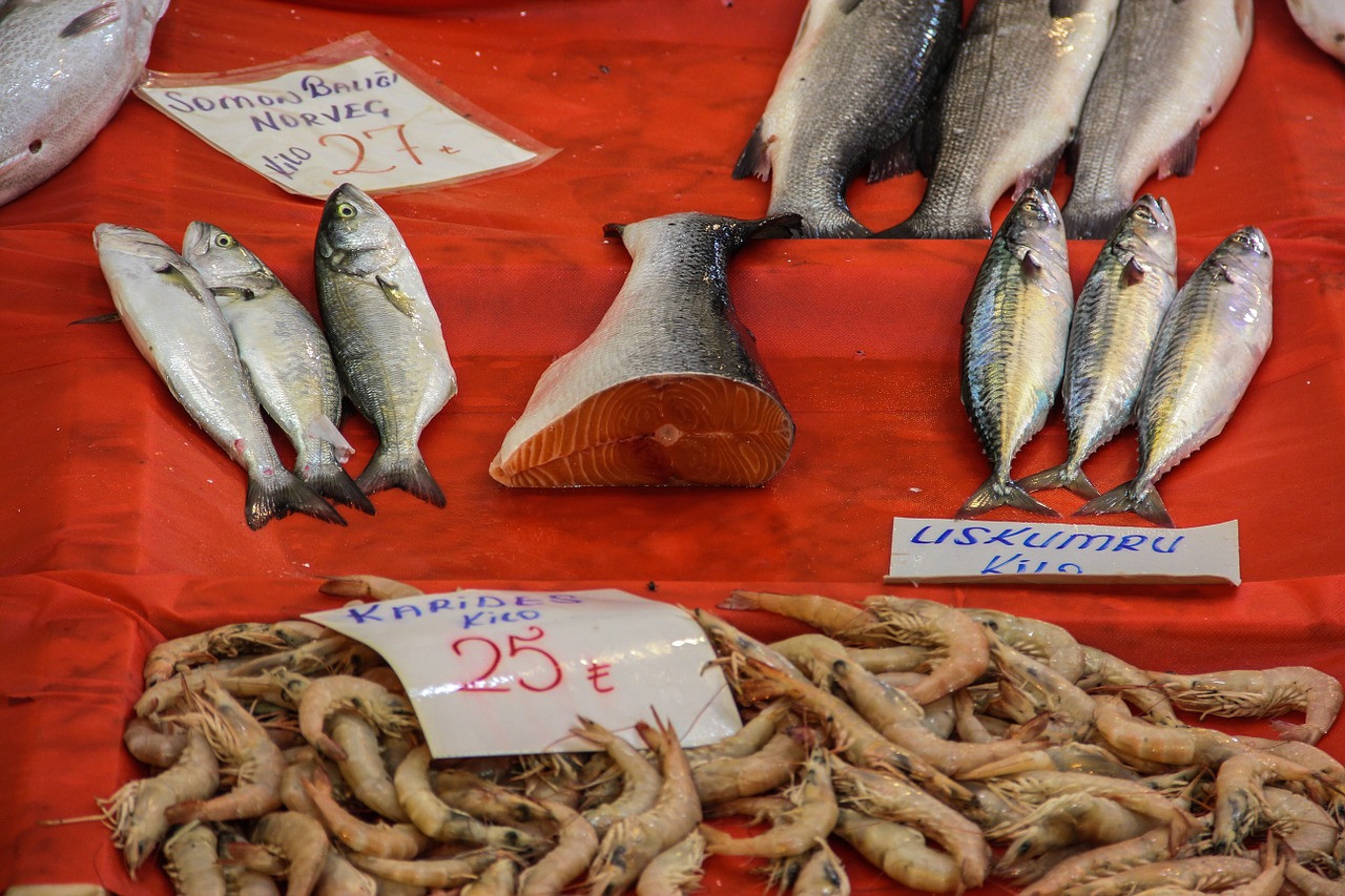 fish market salmon free photo