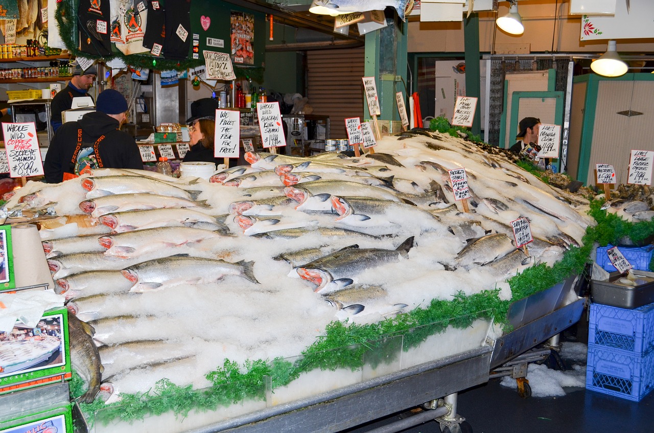 fish market fish seattle free photo